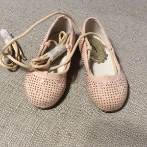 Joyfolie pink and gold ballet flats 5 toddler